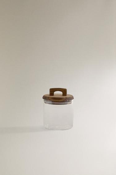 POT DE RANGEMENT BOROSILICATE BOIS - Beige clair de Zara - Image 3