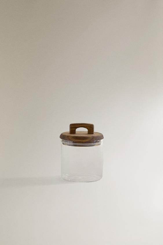 POT DE CONSERVATION BOROSILICATE ET BOIS - Beige clair de Zara - Image 3