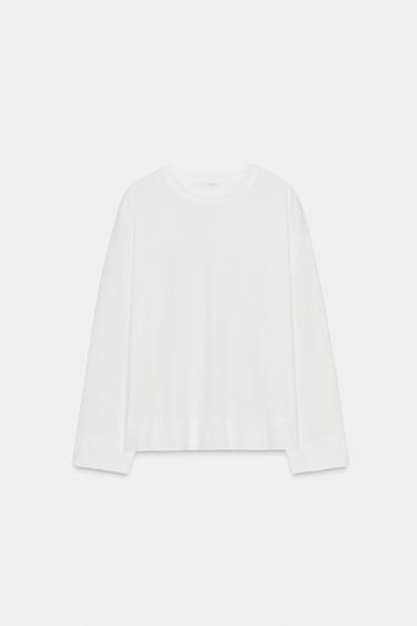 RUSTIC COTTON T-SHIRT - Ecru by Zara