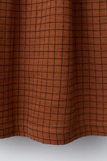 CHECKED MIDI SKIRT WITH BOWS BENSIMON ® X ZARA - Caramel by Zara - Image 3