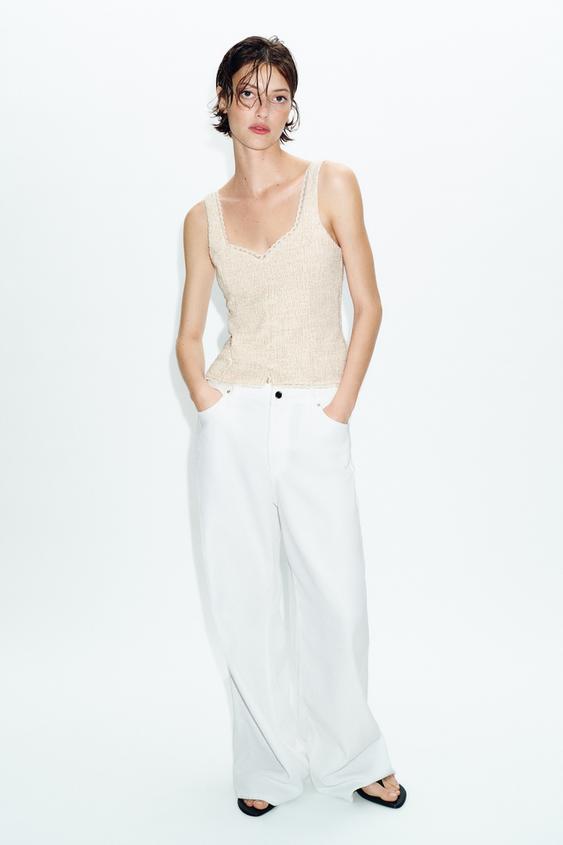 BUTTONED TEXTURED TOP from Zara - $45.90