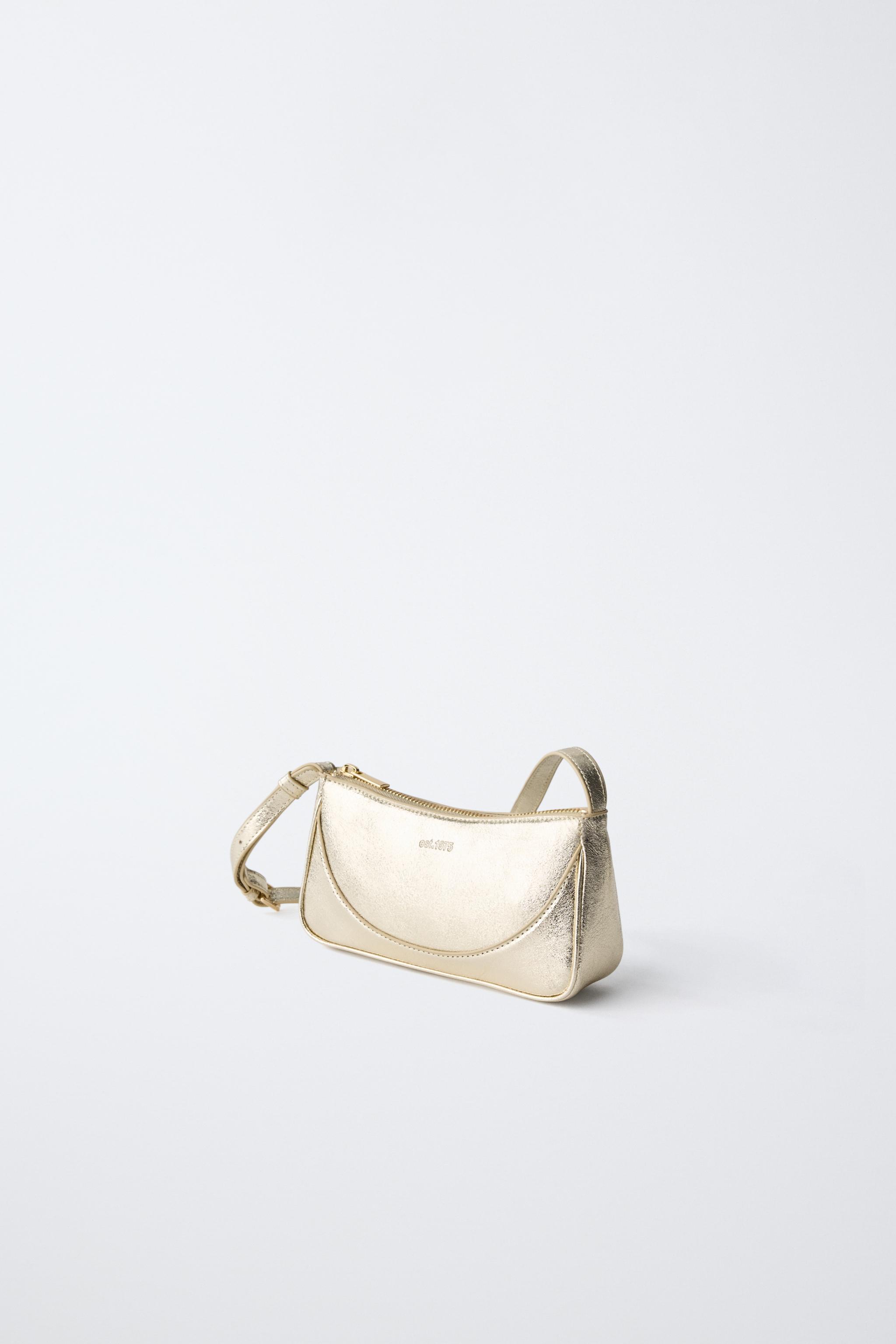 METALLIC CROSSBODY BAG — Gold