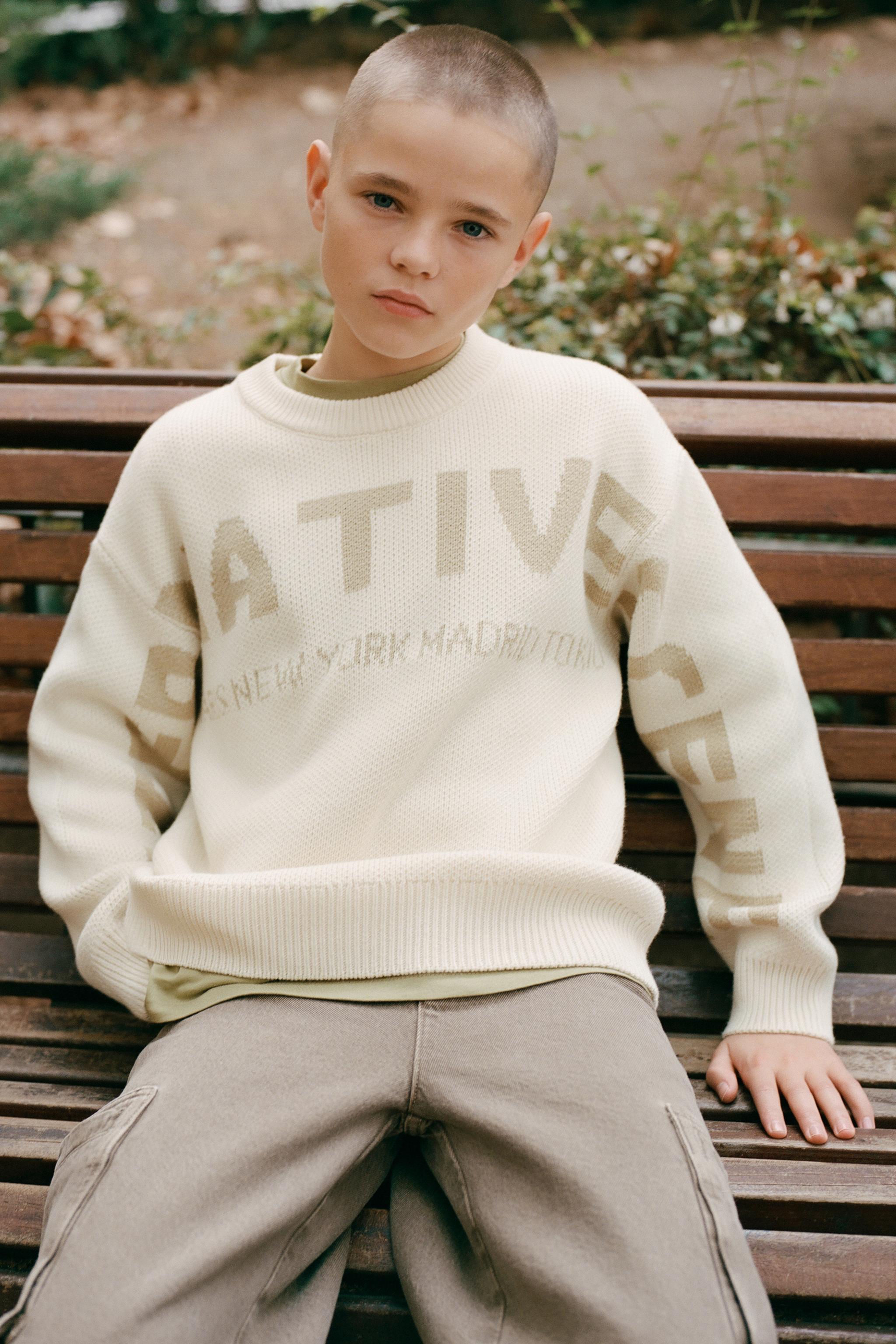 JACQUARD TEXT KNIT JUMPER