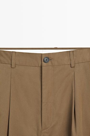 Cotton blend relaxed fit pants — Caramel 2