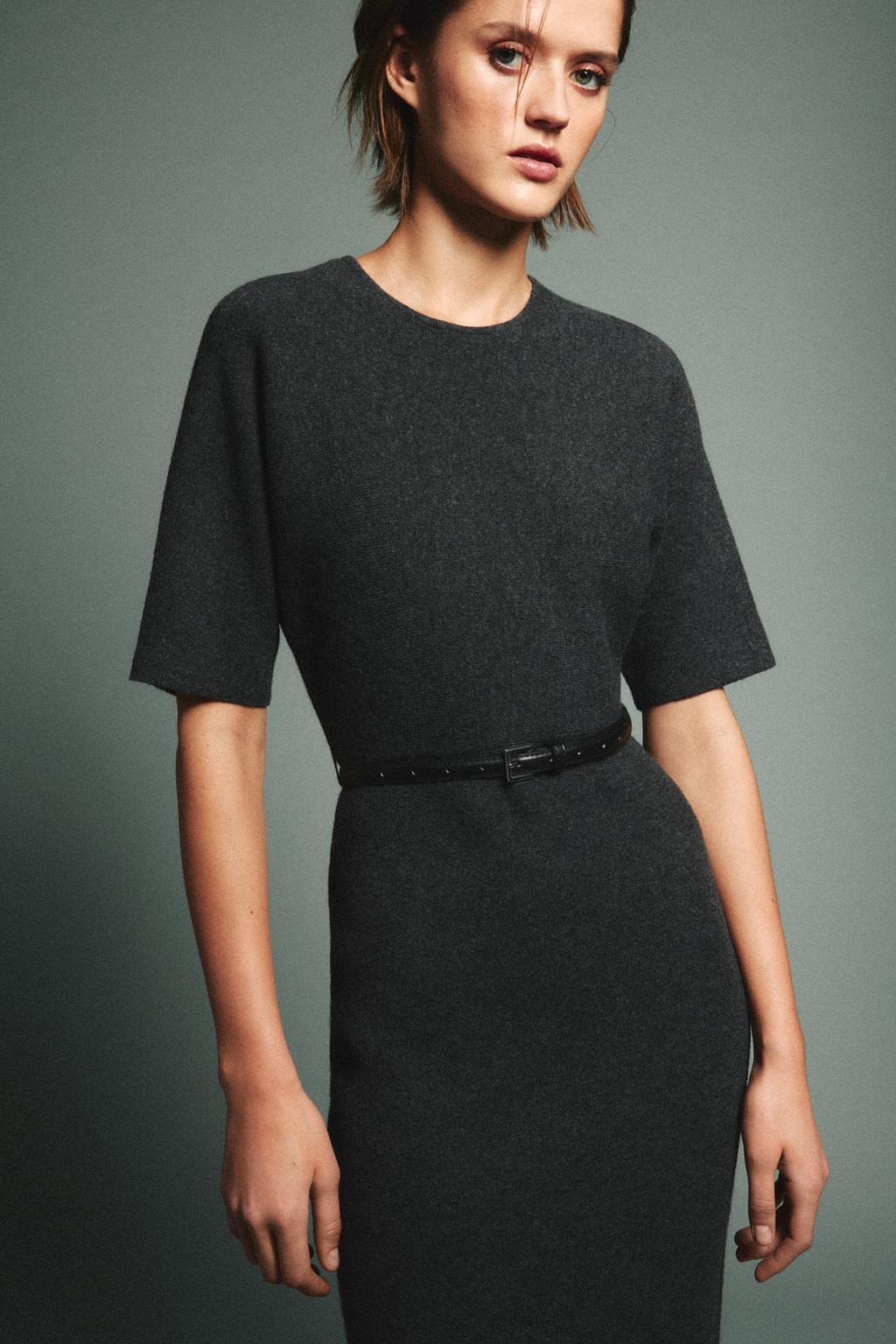 BELTED MIDI DRESS - image 2