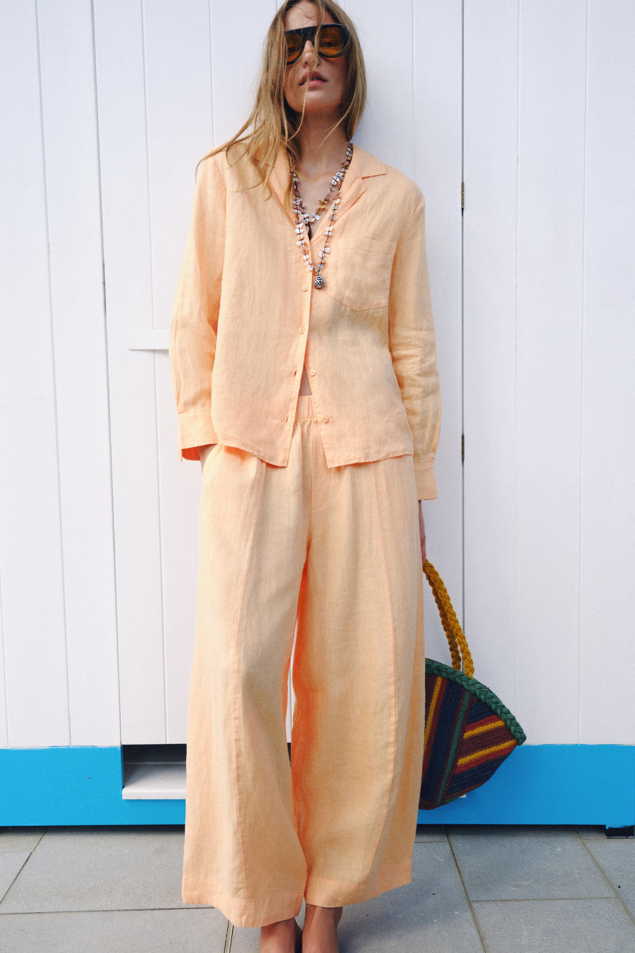 %100 KETEN CEPLİ GÖMLEK ZW COLLECTION - Görsel 4