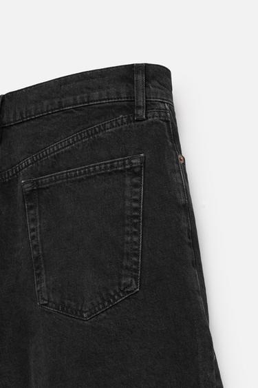 MINI DENIM SHORTS - Black by Zara - Image 7