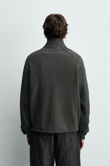 OTTOMAN RELAXED FIT JACKET - Dark charcoal grey by Zara - Image 2