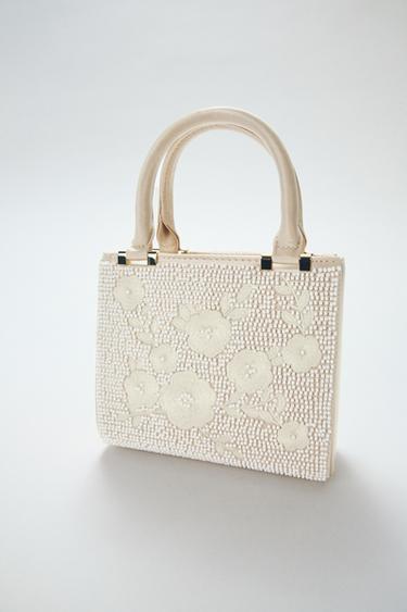 حقيبة صلبة مطرزة - خَام الخاص بـ Zara