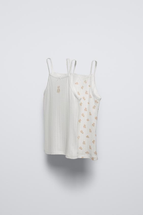 Pack De 2 T-shirts Zara Pour Garçon 7 Ans - Coton 100% - Manches Courtes