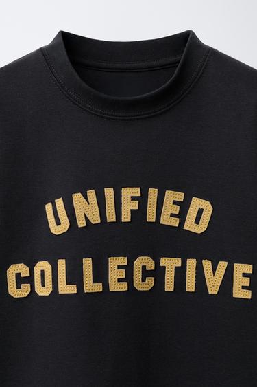 SWEAT DOUBLE MANCHE VARSITY INTERLOCK - Anthracite foncé de Zara - Image 2