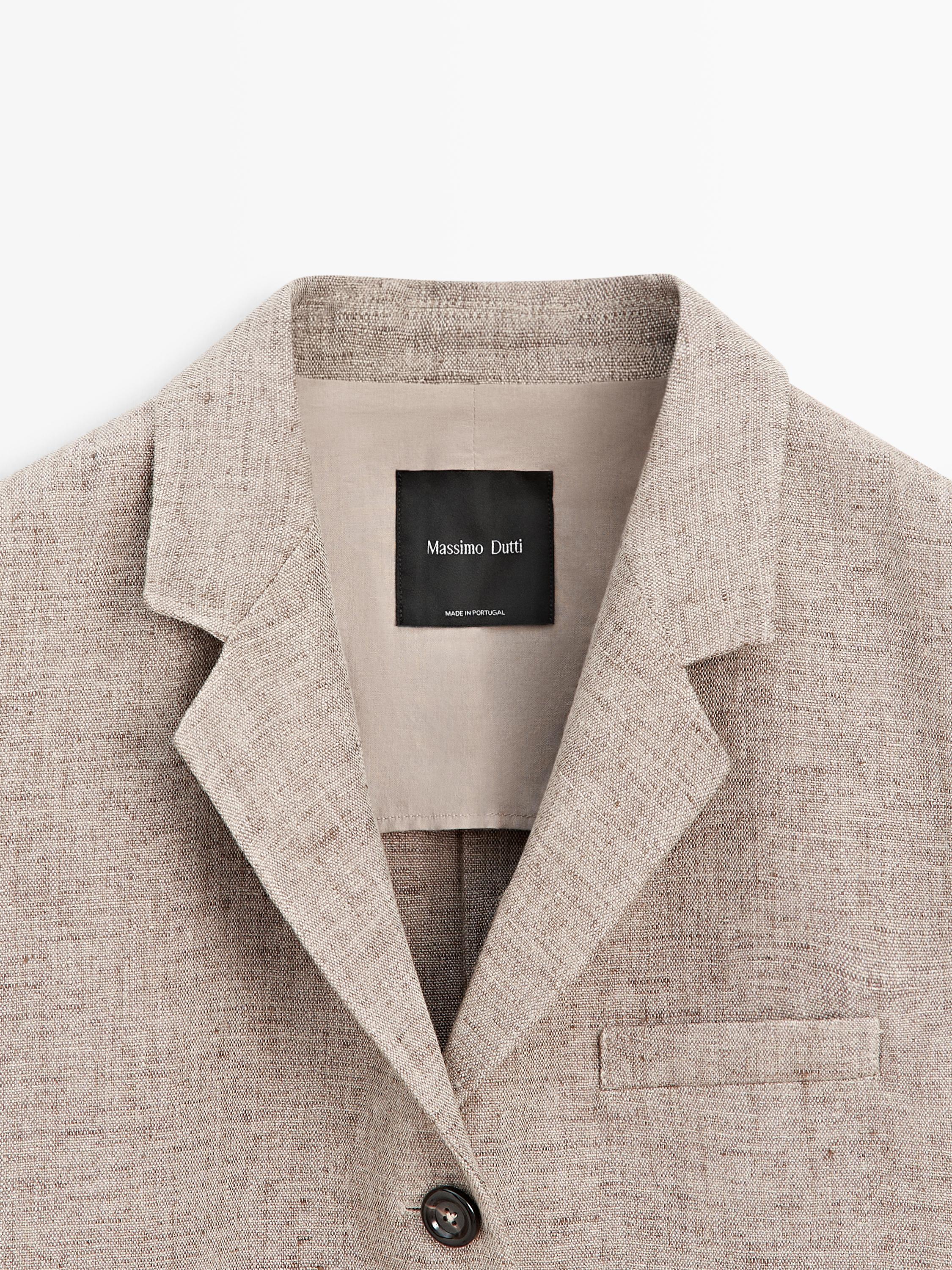 100% linen melange blazer