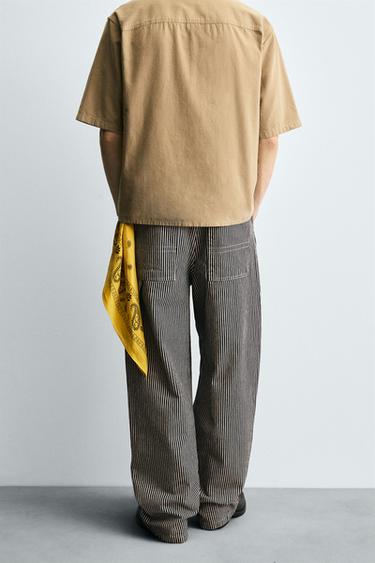 BAGGY FIT STRIPED CARPENTER TROUSERS - Blue by Zara - Image 2