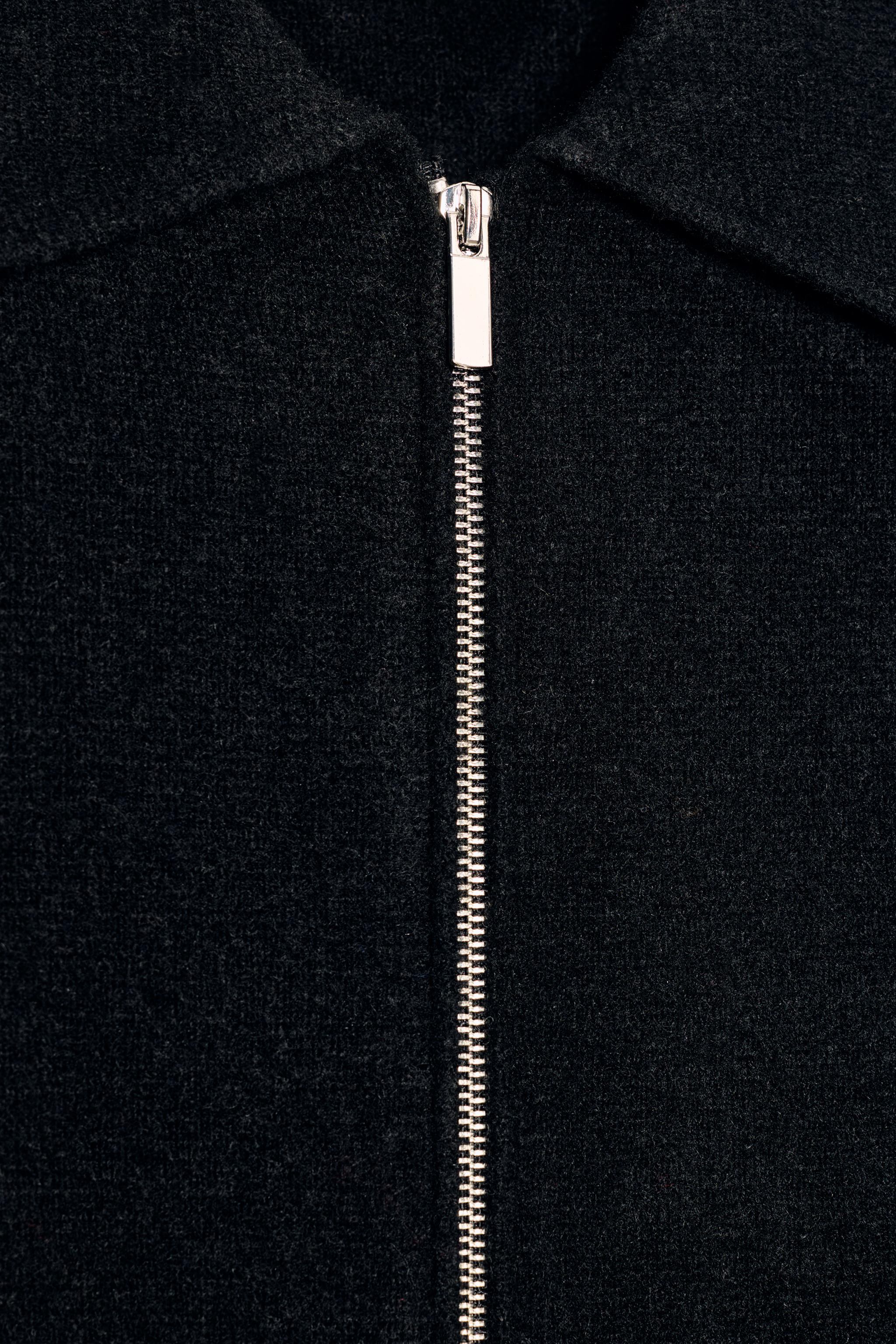 ZIPPERED KNIT BOMBER JACKET