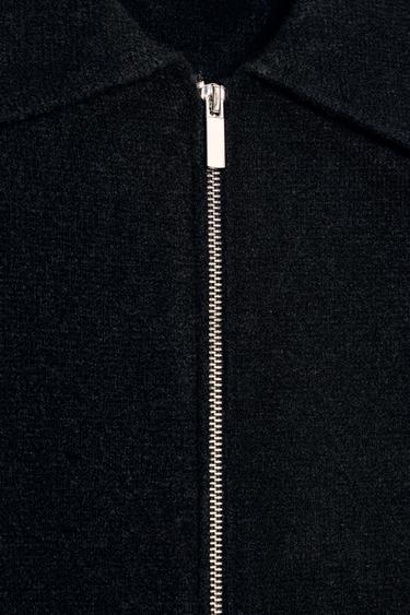 ZIP-UP KNIT BOMBER JACKET - Black by Zara - Image 6