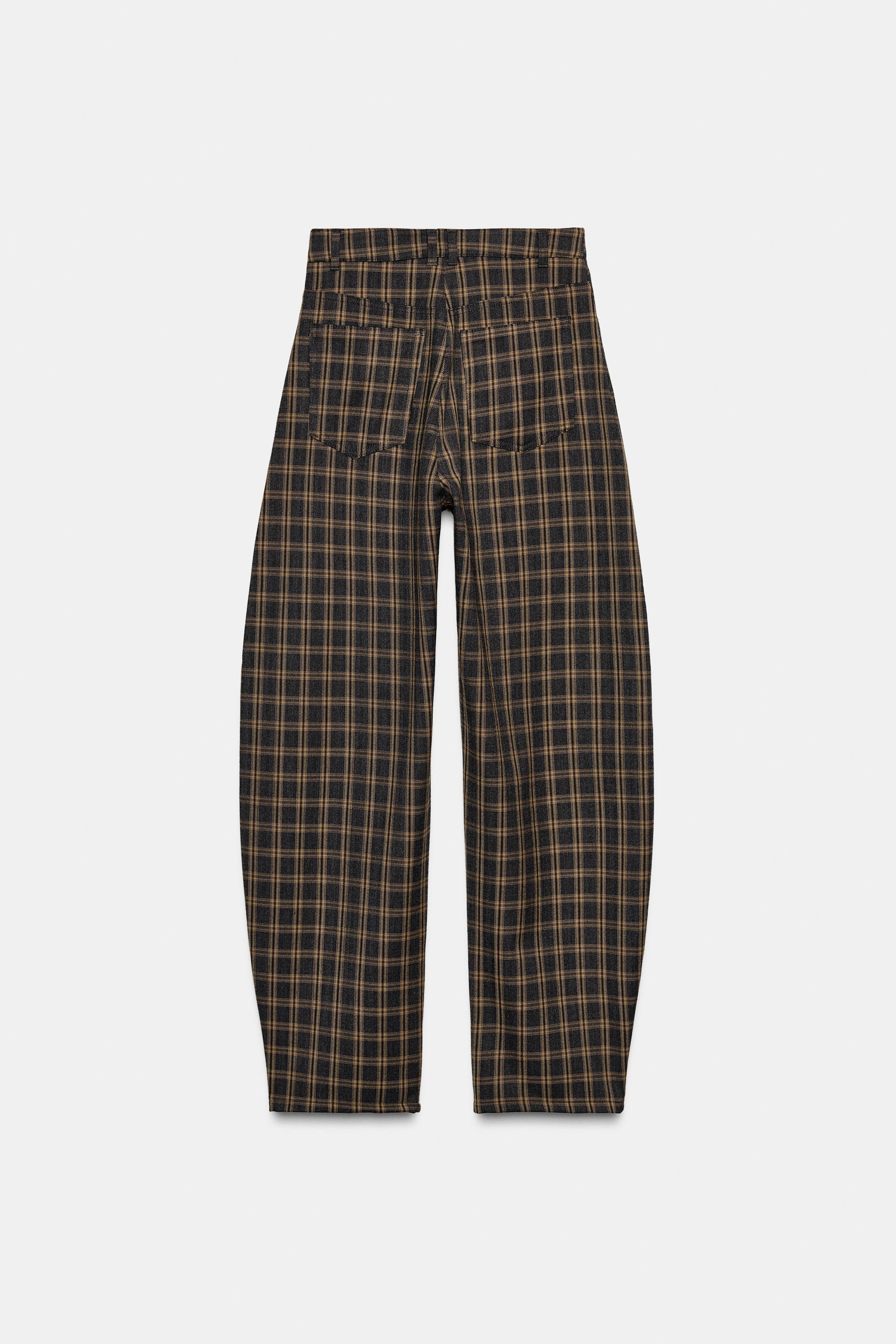 PLAID BALLOON PANTS