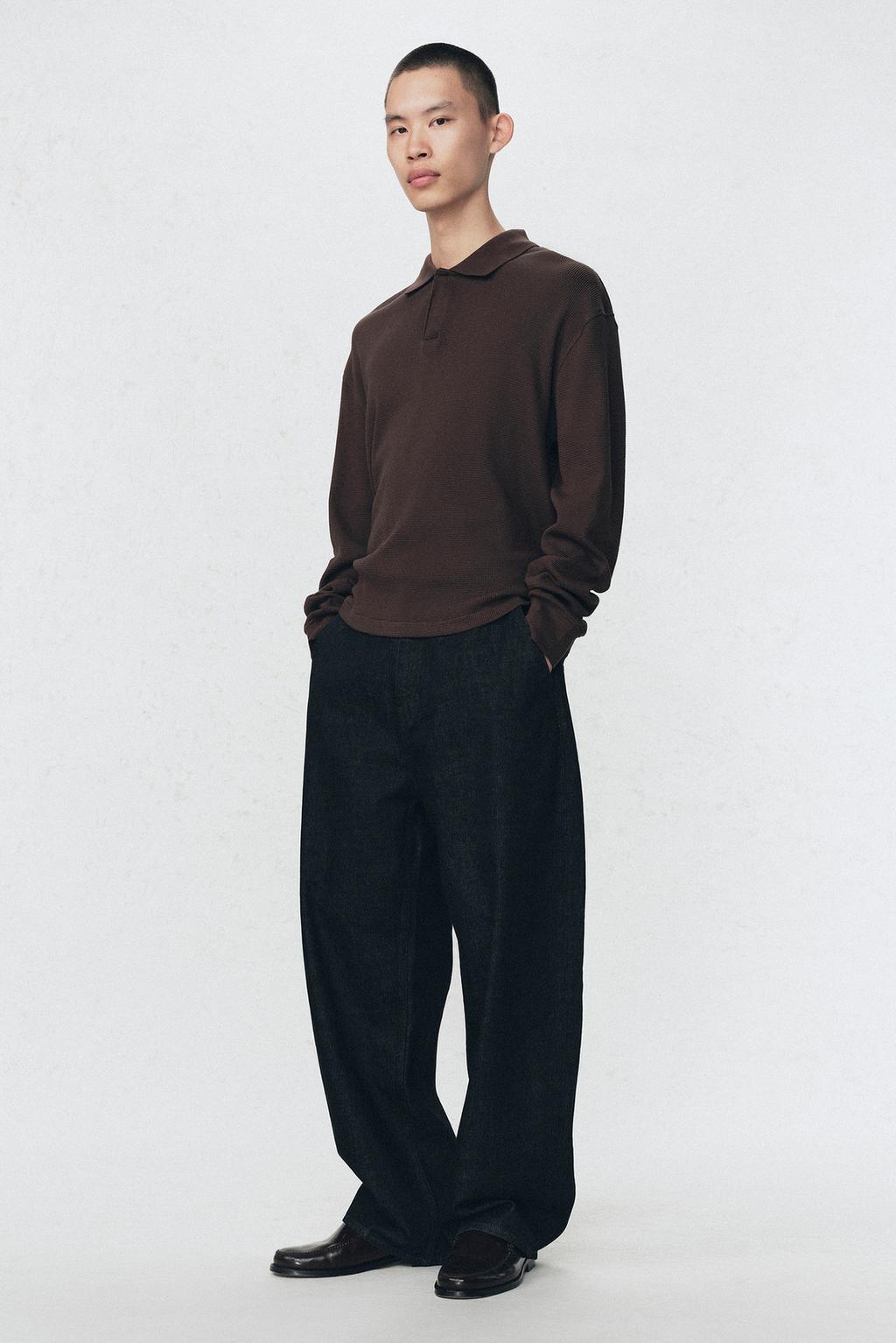 SOSHIOTSUKI x ZARA ワッフルニット ポロシャツ