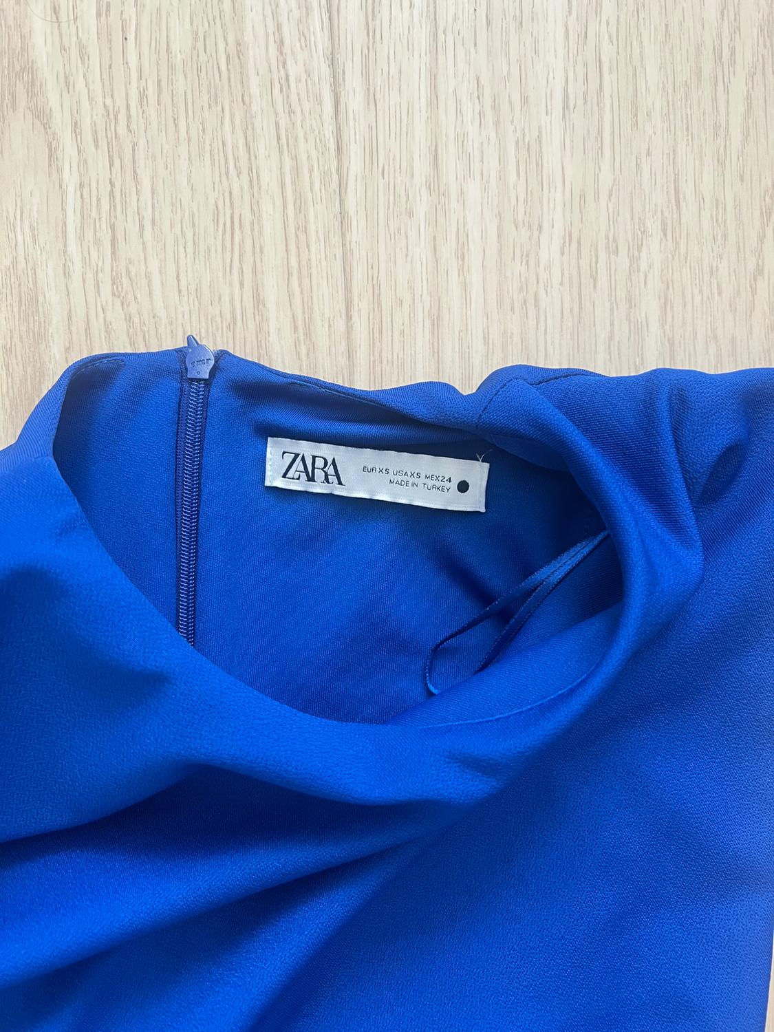 COBALT BLUE FITTED SLEEVELESS DRESS - Image 3