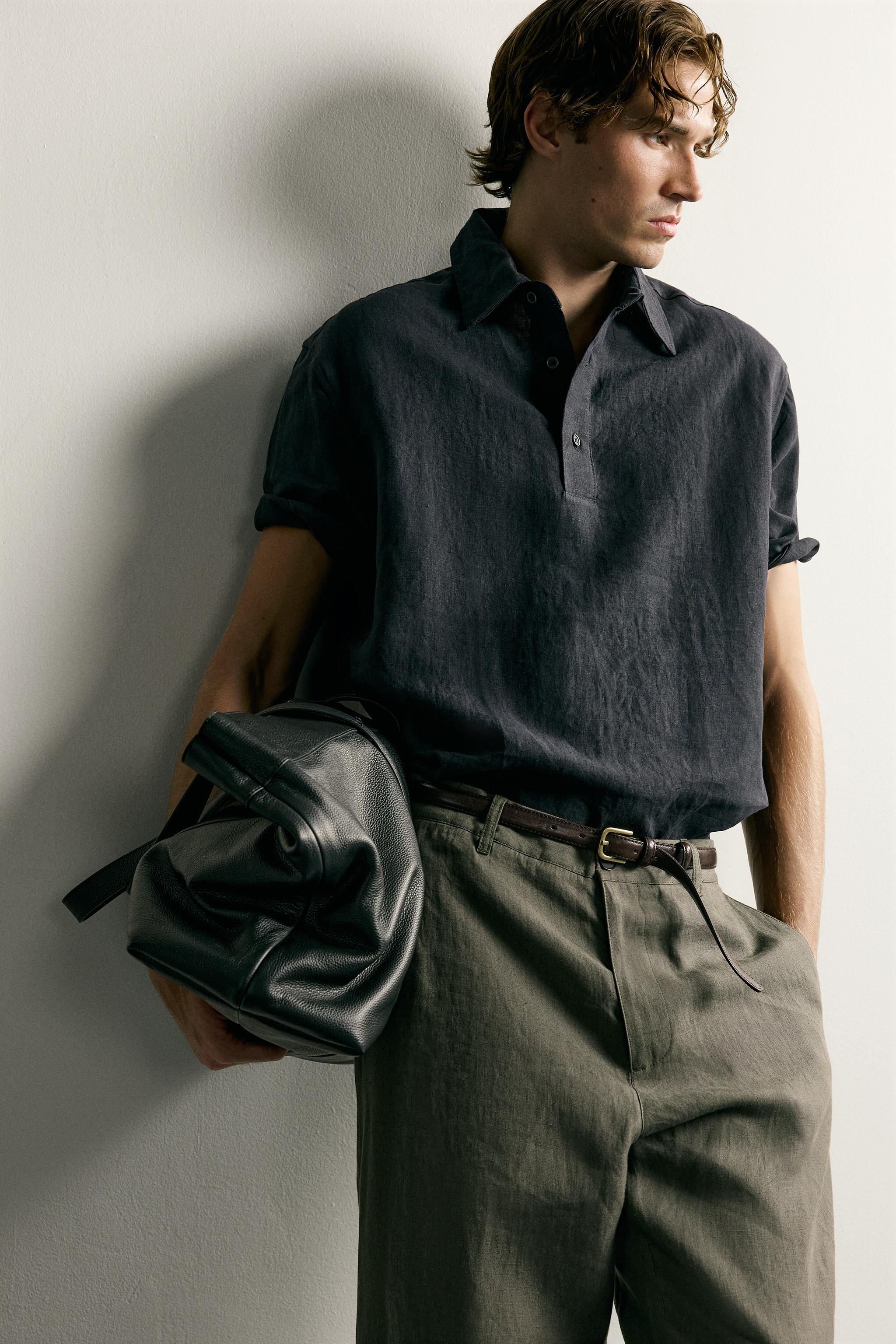 CHEMISE POLO BOXY FIT 100 % LIN
