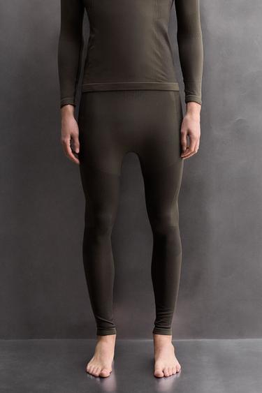 سروال ضاغط طبقة أولى للتزلج - بني الخاص بـ Zara