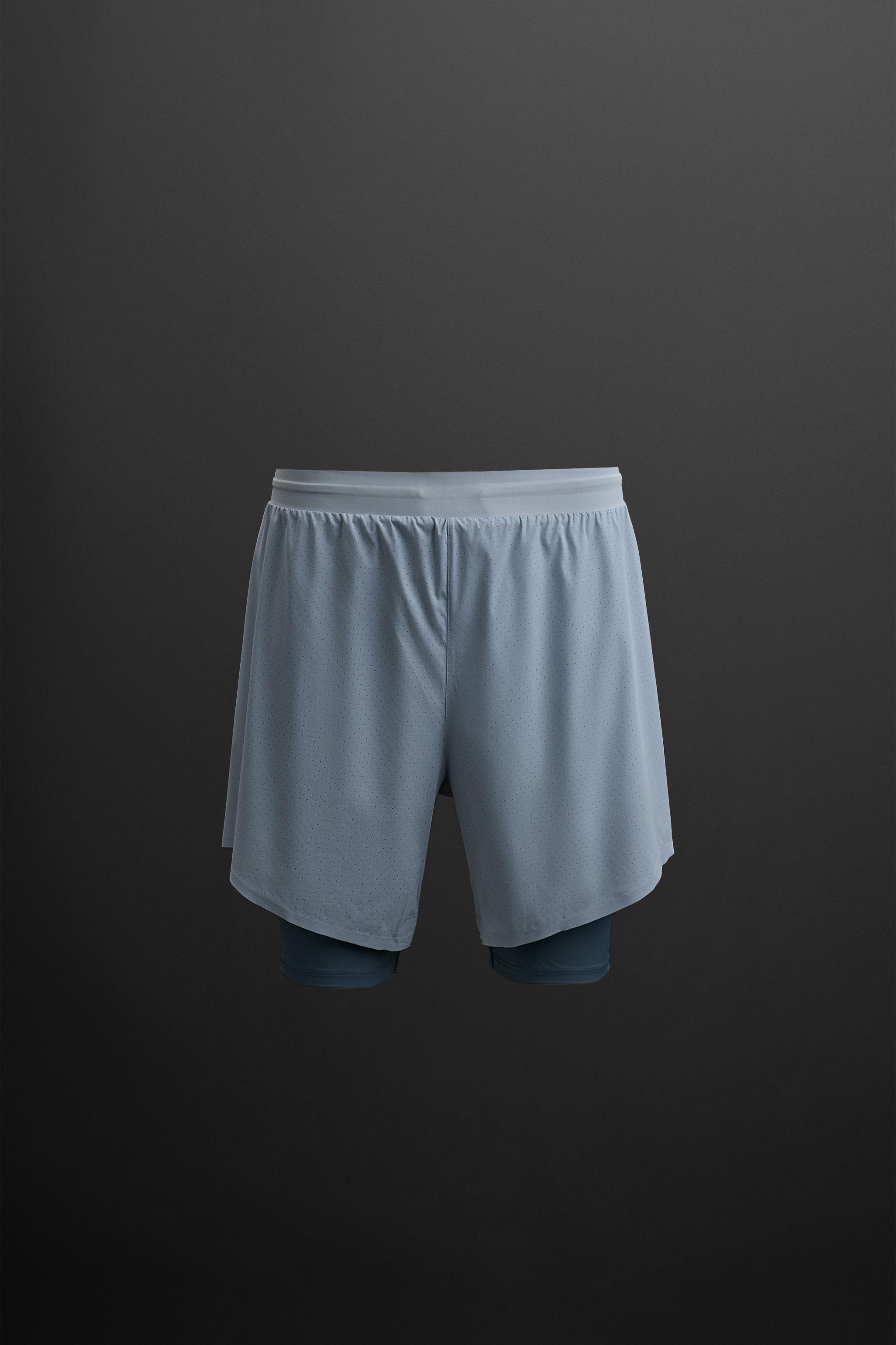 2 IN 1 TRAINING SHORTS - Light blue | ZARA United States