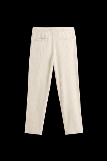 PANTALÓN JACQUARD RAYAS - rayas de Zara