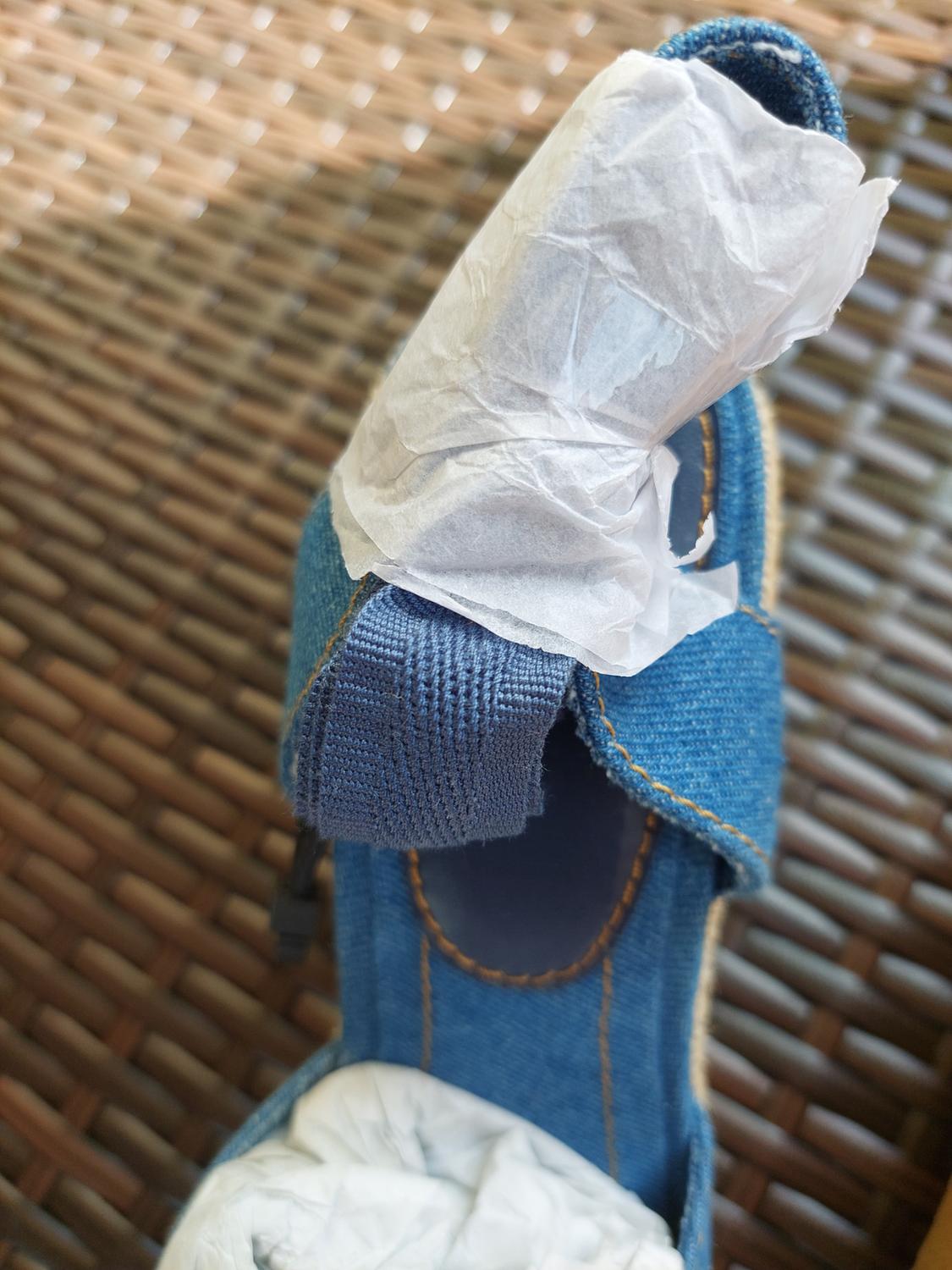 LACE UP DENIM WEDGE HEEL SHOES - Image 7