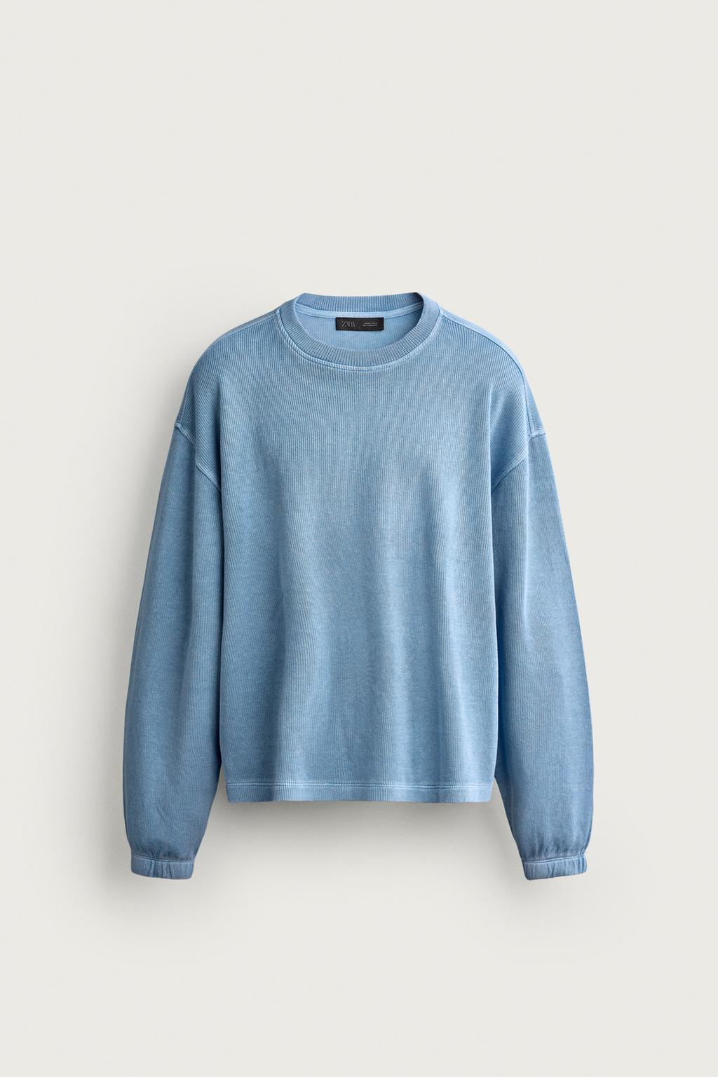 RELAXED FIT TEXTURED SWEATSHIRT