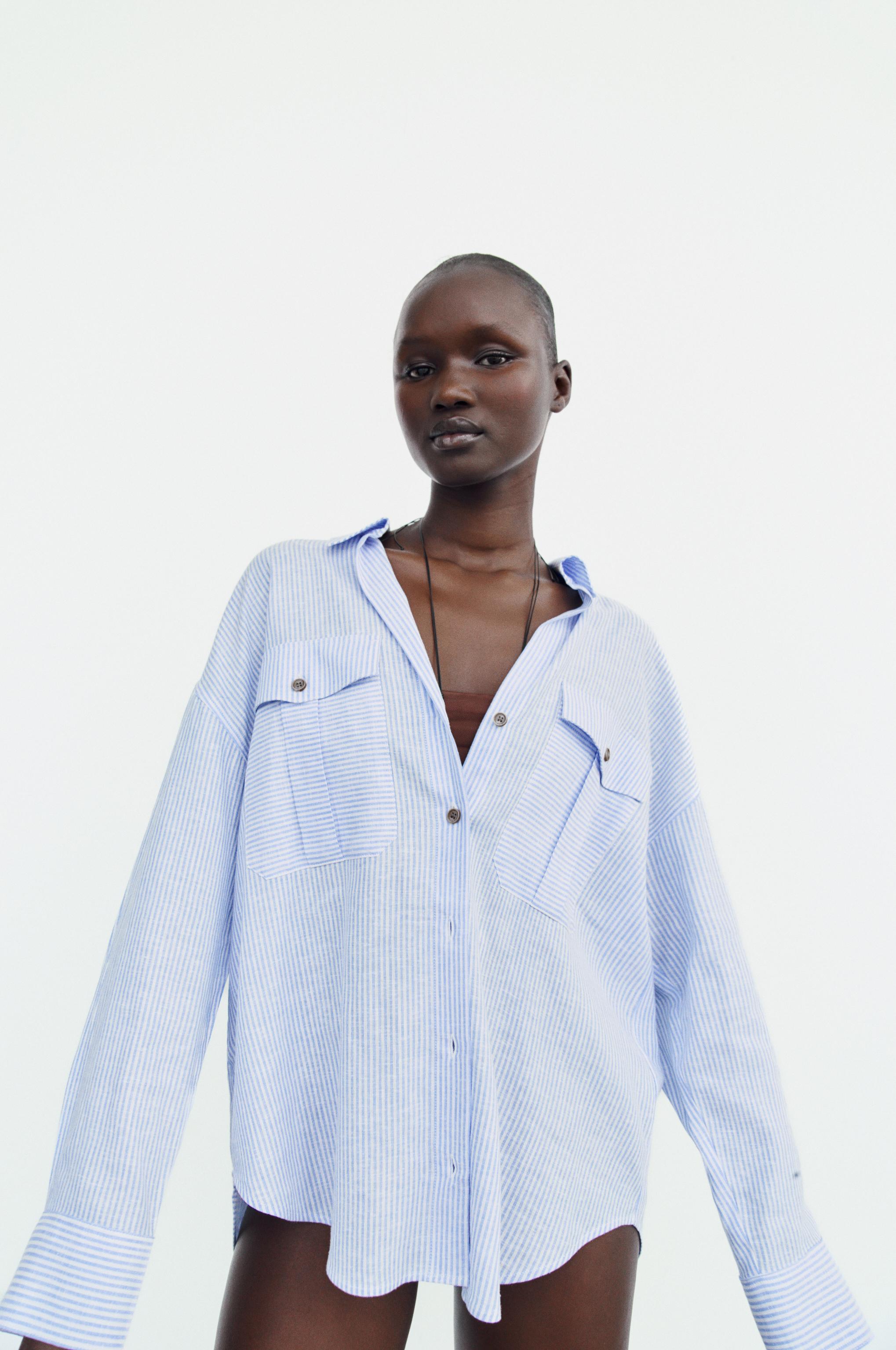 Women´s Vneck Shirts | Explore our New Arrivals | ZARA United States