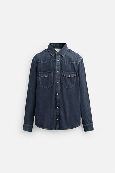 WESTERN DENIM SHIRT - Light blue by Zara