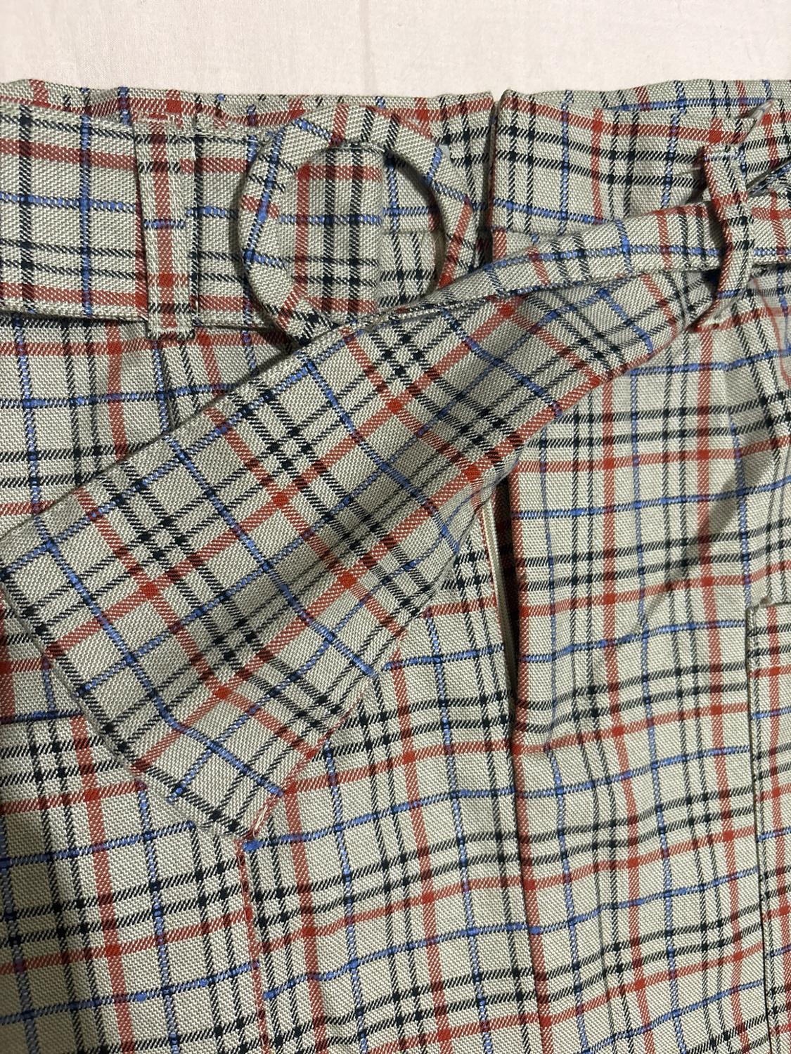CHECK SKIRT WITH BELT - Image 3