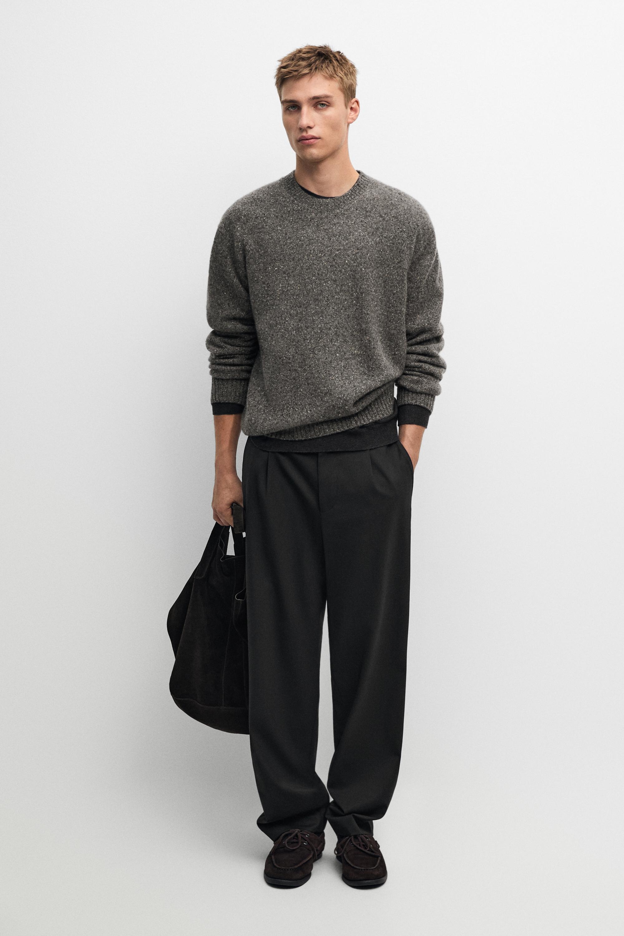 Pull en maille chinée 100 % cachemire