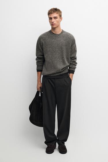 Jersey punto jaspeado 100% cashmere - Gris antracita de Zara - Imagen 0