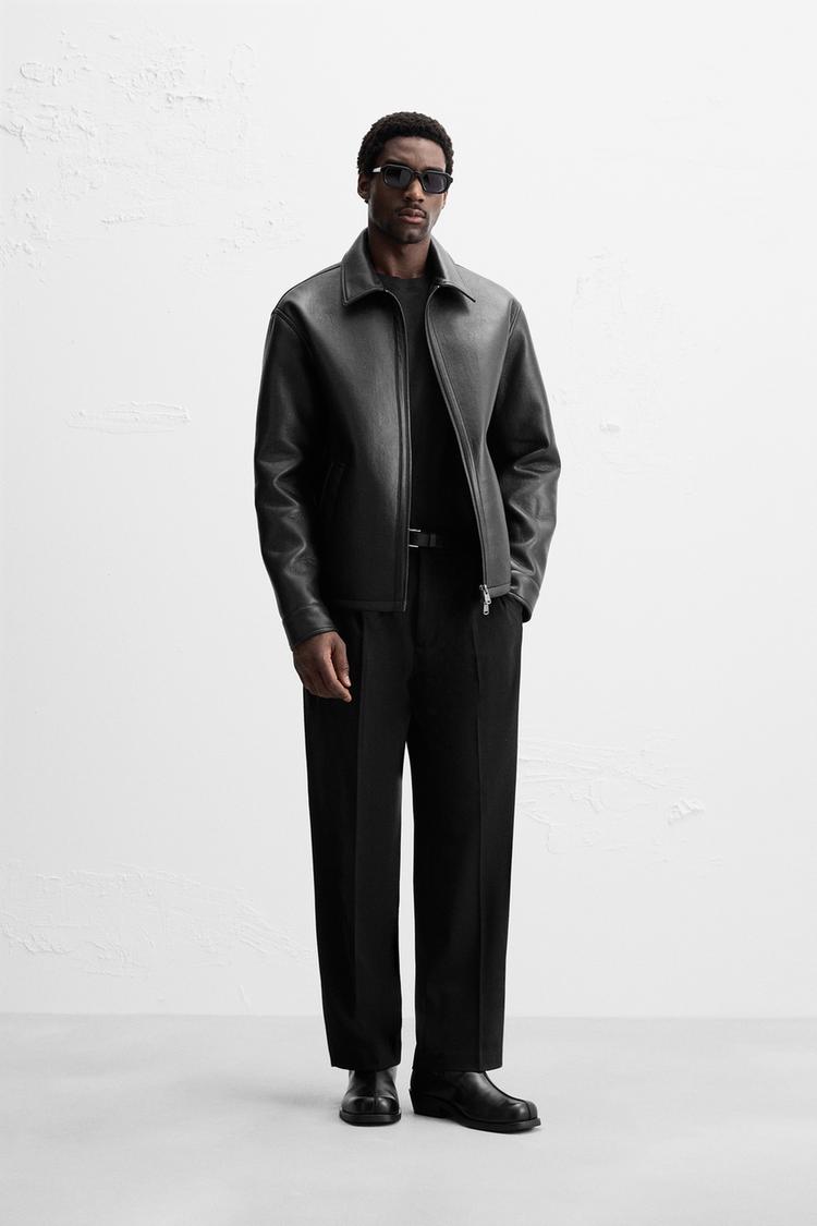 Mens Zara Leather Blouse Zara Man L/S Leather Jacket 3918/459/800 – Enem Store Online Shopping Mall