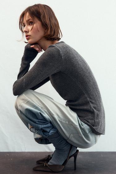 ОБУВКИ С ОТВОРЕНА ПЕТА И ТОК - Кафяво от Zara