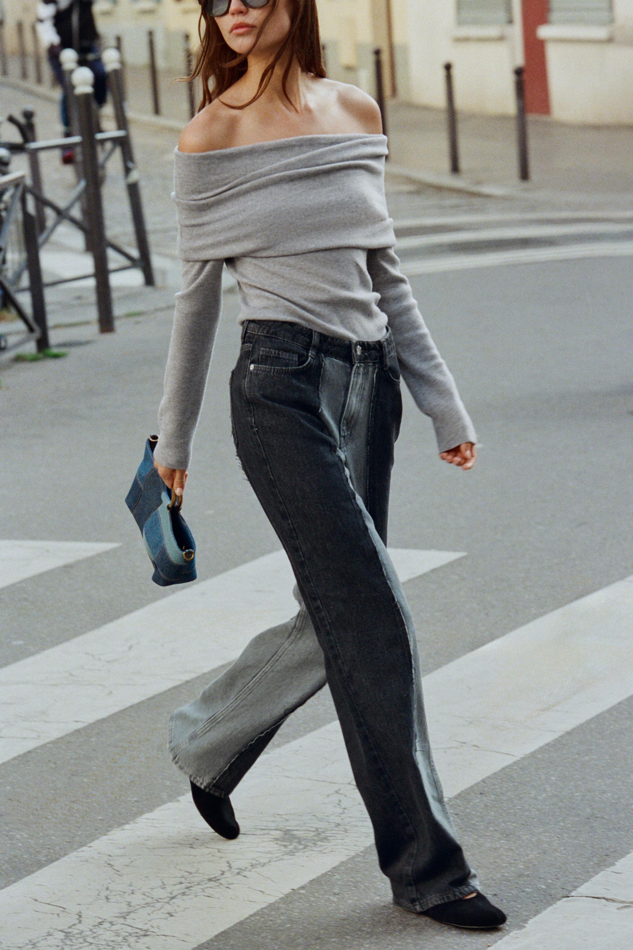 Z1975 WIDE LEG HIGH WAIST COMBINED JEANS