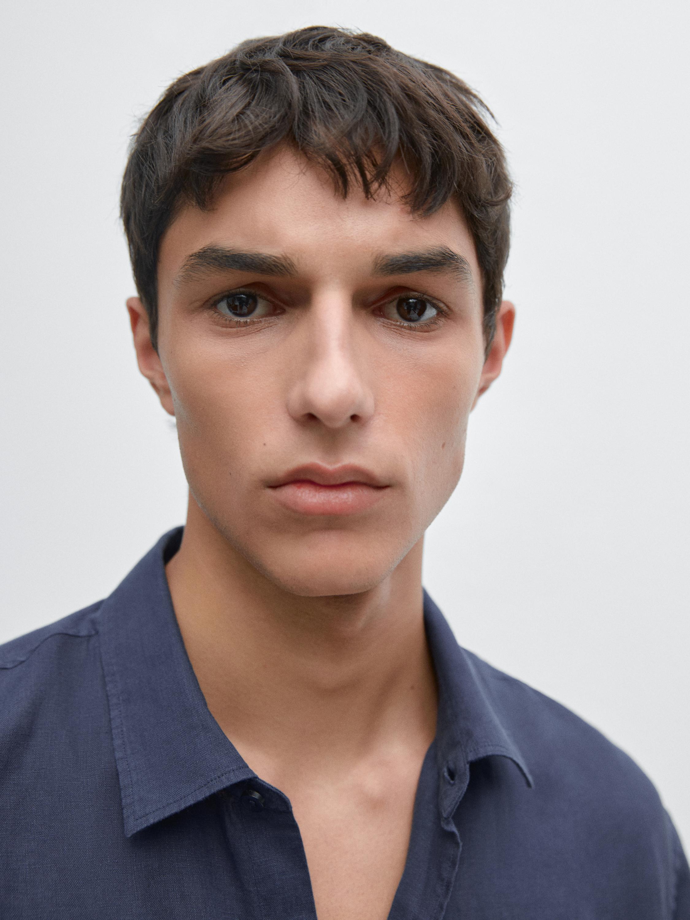 100% linen short sleeve shirt