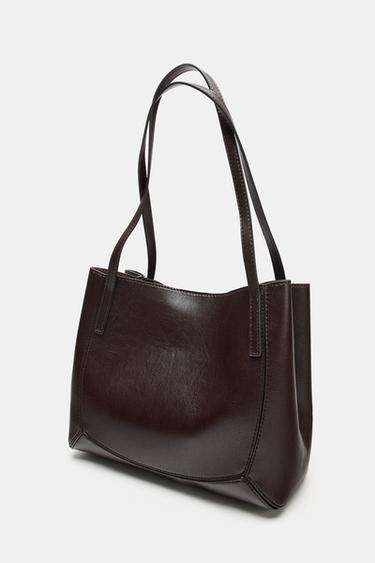 TOTE BAG WITH DETAILS - Brown by Zara - Image 4