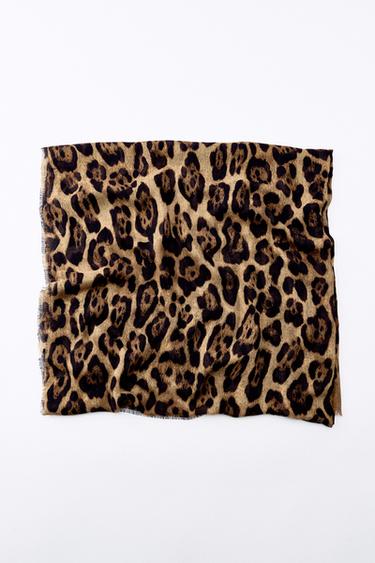 FAZZOLETTO IN MODAL CON STAMPA ANIMALIER - Leopardato di Zara