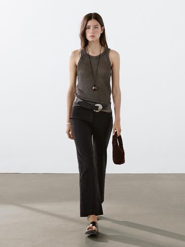 Zara 100% linen knit top -  - Image 0