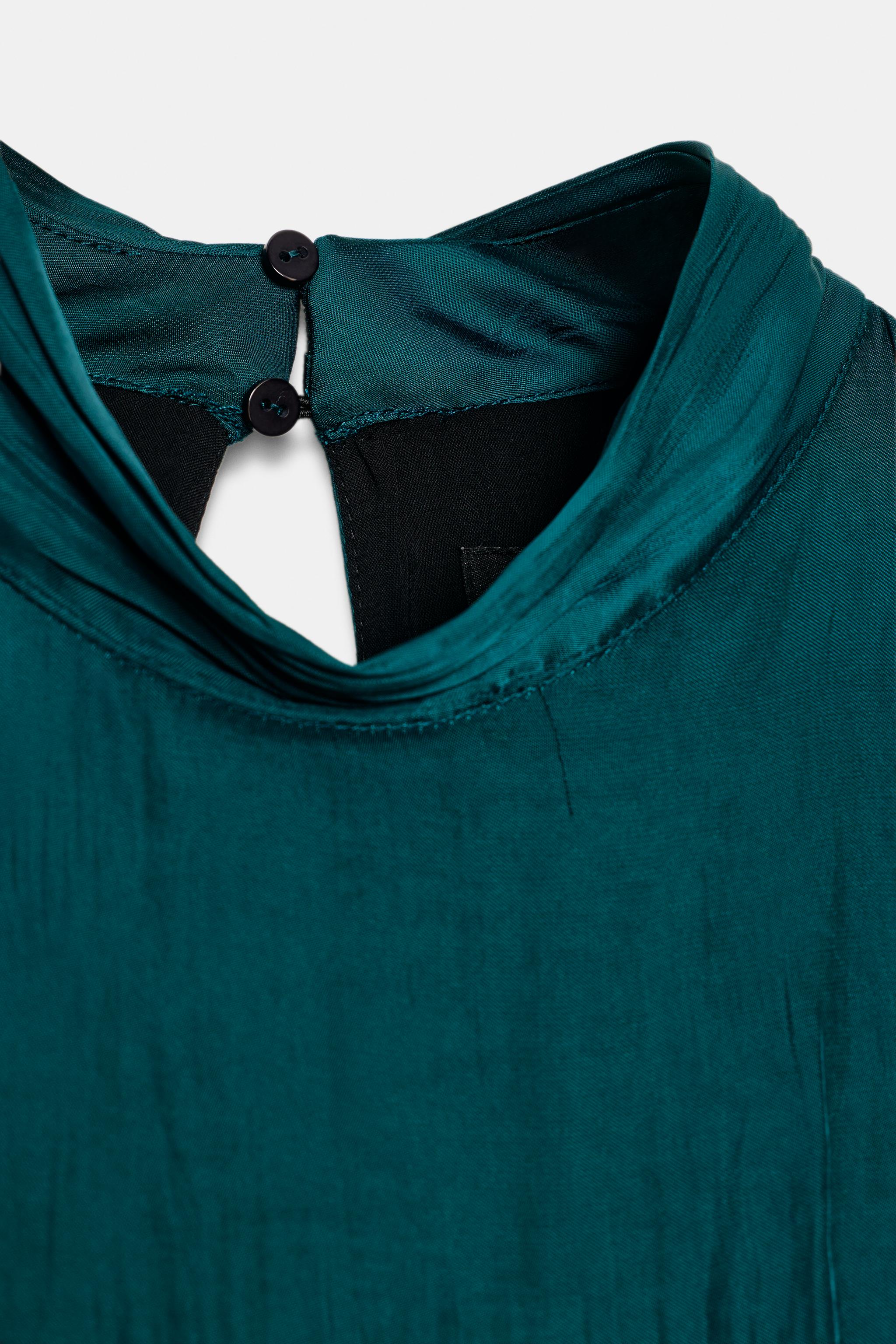MINI DRESS WITH RUFFLES - Green | ZARA Australia