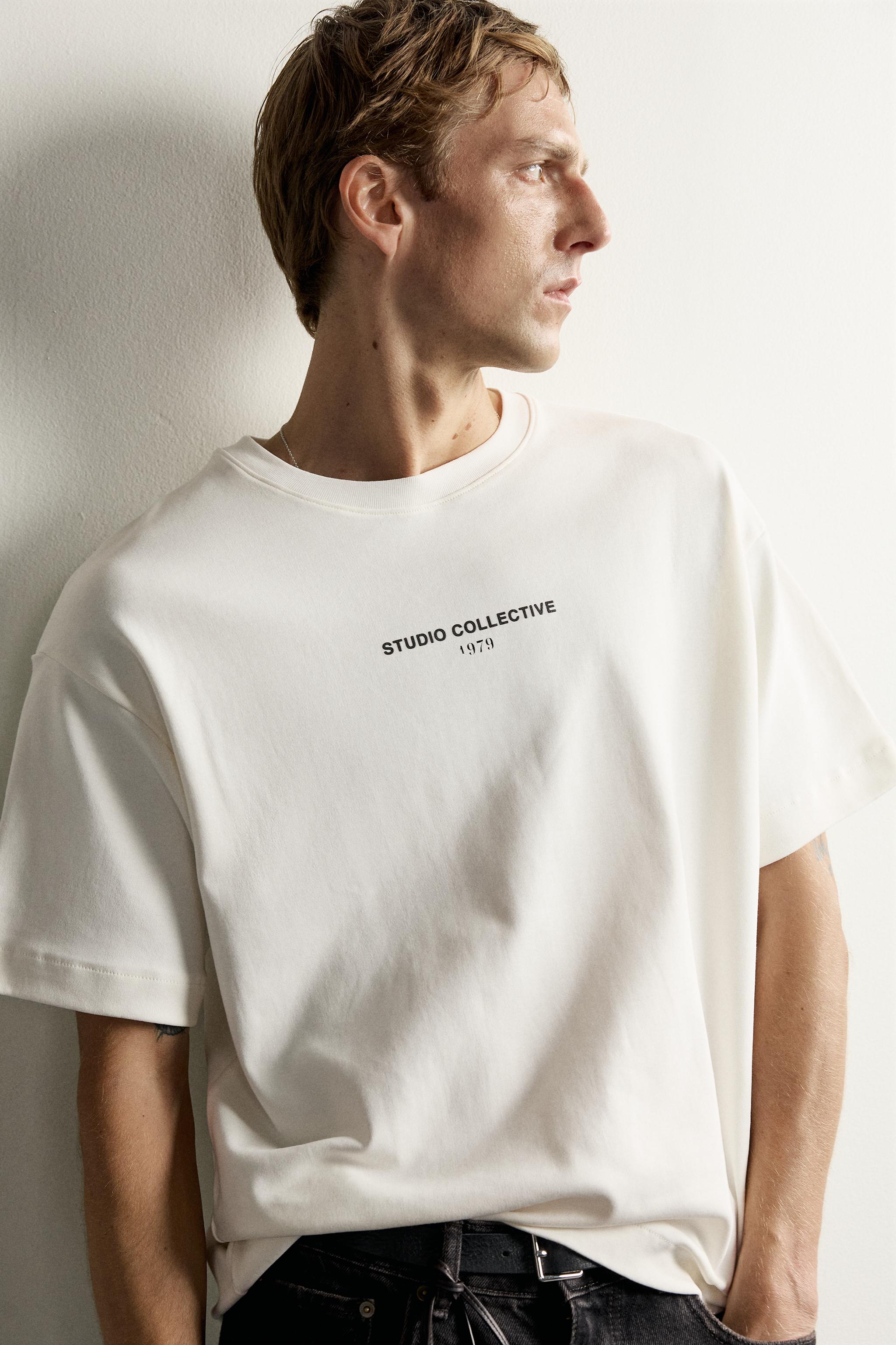 Мужские худи Zara CONTRAST PRINT INTERLOCK SWEATSHIRT — фото 5