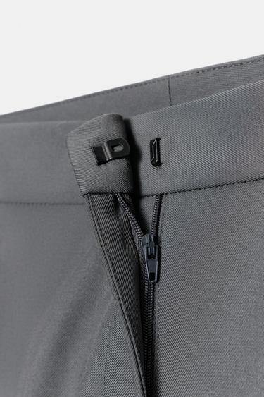 FLARE TROUSERS WITH VENTS - Grey by Zara - Image 7