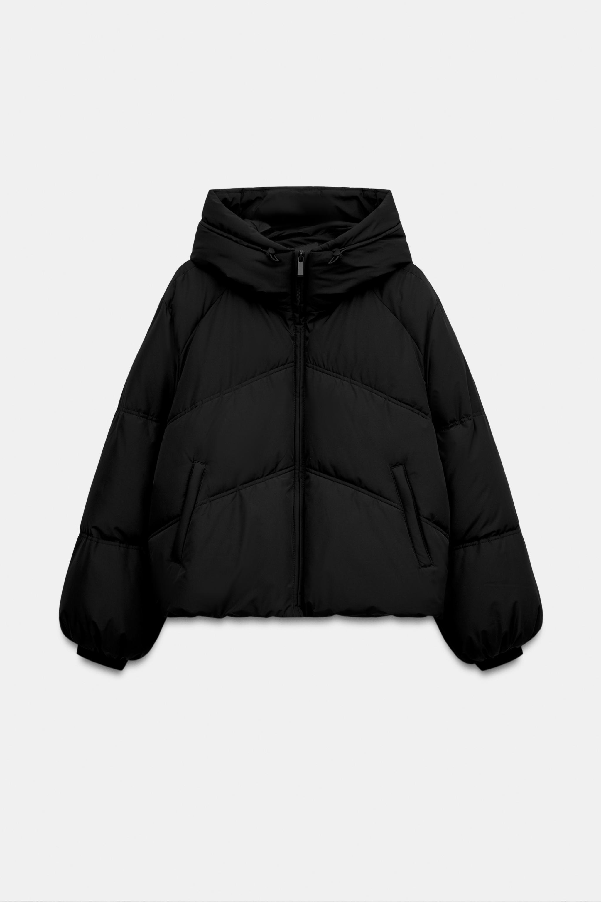 WATER-REPELLENT WINDPROOF PADDED HOODIE JACKET