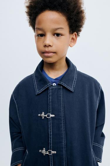 STORIESZ - XHAKETË ME QEPJE DEKORATIVE DHE KAPSE - blu marinari nga Zara