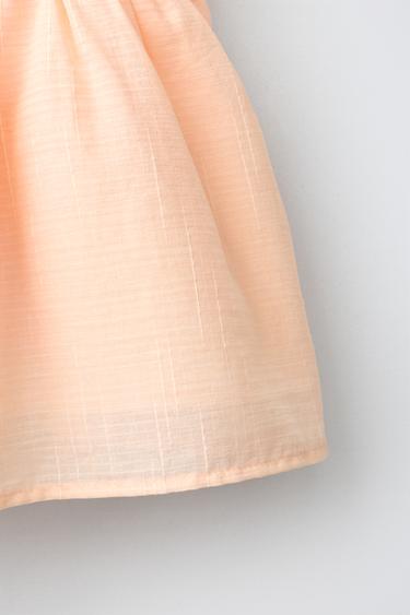 FLOWING TOP WITH CROCHET - Light orange by Zara - Image 3