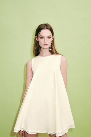 VOLUMINOUS SHORT DRESS - Butter by Zara - Image 3