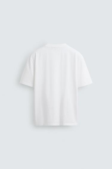 REGULAR FIT MEDIUM WEIGHT T-SHIRT - White by Zara - Image 8