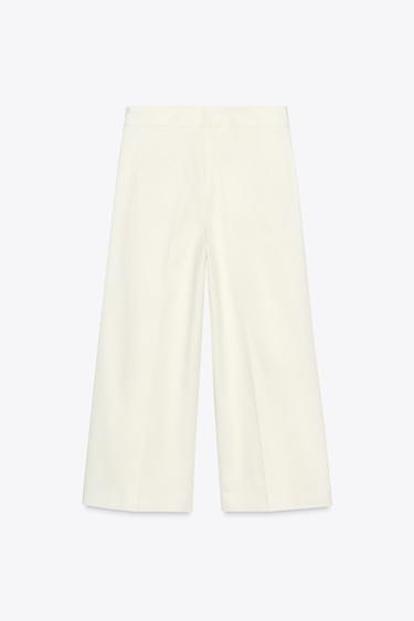 BUTTON CULOTTES - Ecru by Zara - Image 6