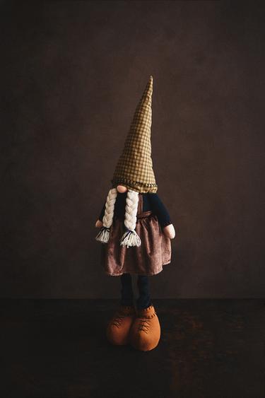 GNOME WITH BRAIDS CHRISTMAS DECORATION - Brown by Zara - Image 4